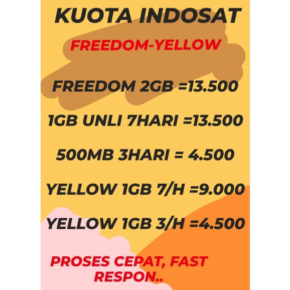 Gift data indosat unlimited 1gb 7hari termurah