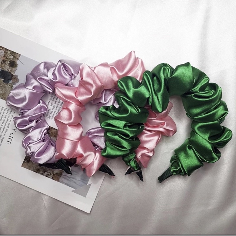 ZOEY bando serut korea bando / headband scrunchie