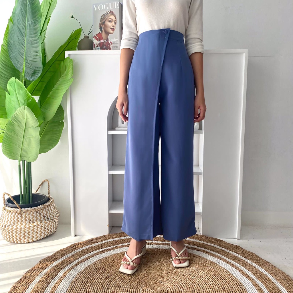 V1054 Overlap Cullote Pants -10  COLOR &amp; 2 SIZE