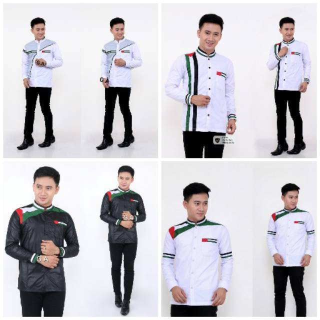 KEMEJA KOKO PALESTINA /GUS AZMI/ AZ ZAHIR /SYEHERMANIA/MAJLIS SHOLAWAT