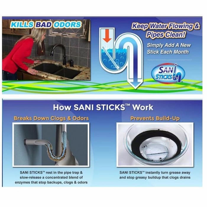 Drain Sani stick stik pembersih dan pewangi saluran air