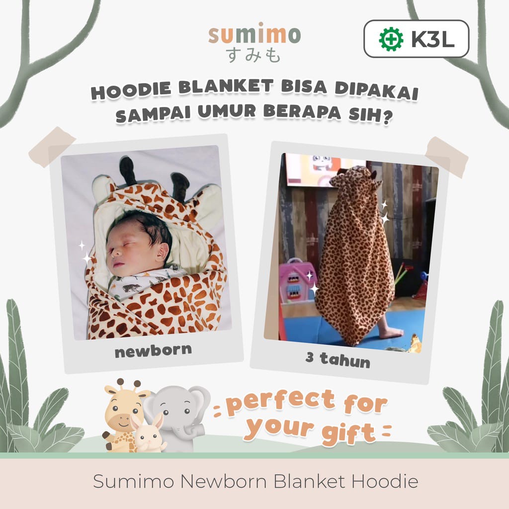 Babygiggles - Sumimo Blanket Baby / Selimut Topi Bayi