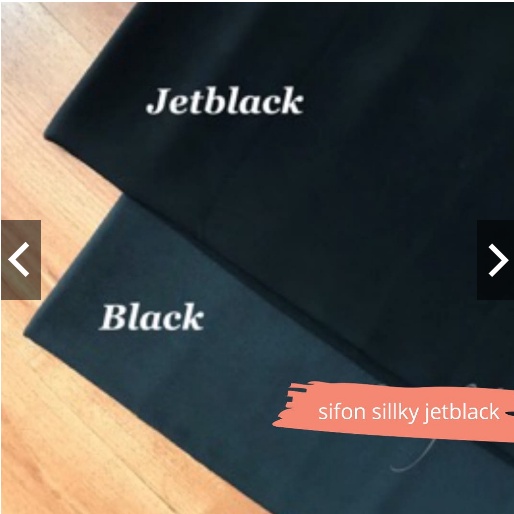 Kain Jetblack Sifon Silky - bahan sifon Arab Jetblack