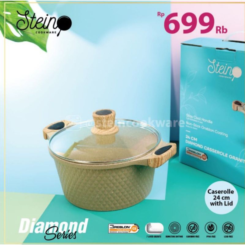 Panci Diamond Caserole 24 cm Original STEIN