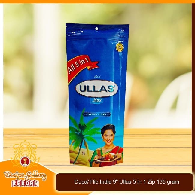 Dupa/ Hio India 9&quot; Ullas 5 in 1 Zip 135 gram