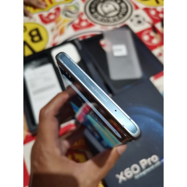 Vivo X60 PRO 12/256GB - Shimmer Blue || SNAP 870|| LIKE NEW || Garansi PANJANG