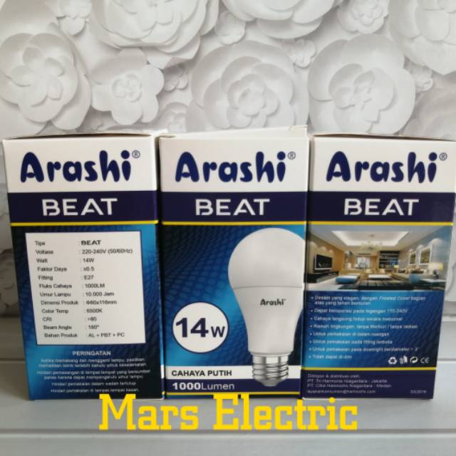 Jual Lampu Led Arashi Beat Watt Putih Cool Daylight Shopee Indonesia