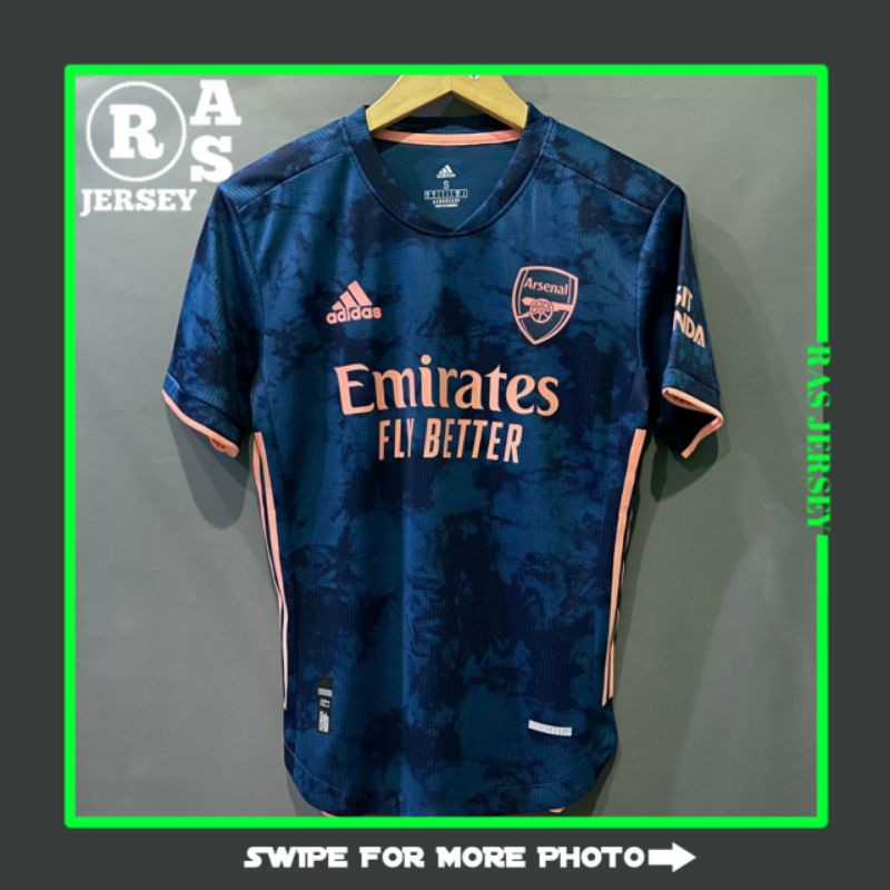 JERSEY ARSENAL THIRD NEW PLAYER ISSUE 2020-2021 JERSEY GO HIGH QUALITY | ARSENAL 3RD ADIZERO