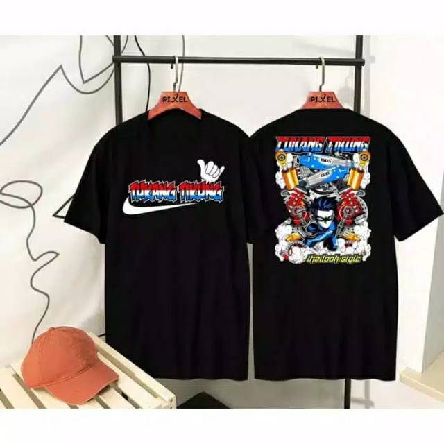 Fourfashion Kaos Pria Kaos Distro TUKANG NIKUNG Black BC117