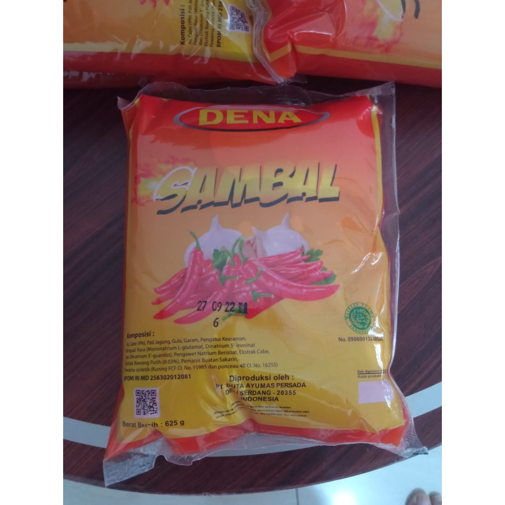 

Sambal DENA kemasan pouch @ 625 gram