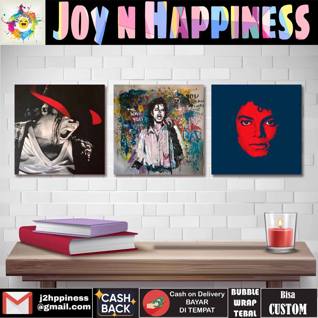 Hiasan Dinding Pajangan Wall Dekor Poster Kayu MICHAEL JACKSON 2