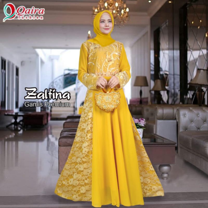 HS | Gamis brukat terbaru 2021mewah | Baju Pesta Wanita Muslim Kondangan Brukat Mewah Elegan | Gamis simple elegan |gamis lebaran 2022 model gamis terbaru |  Gaun Muslimah Terbaru 2021 2022 Bahan Brokat Import Lengan Panjang fit L