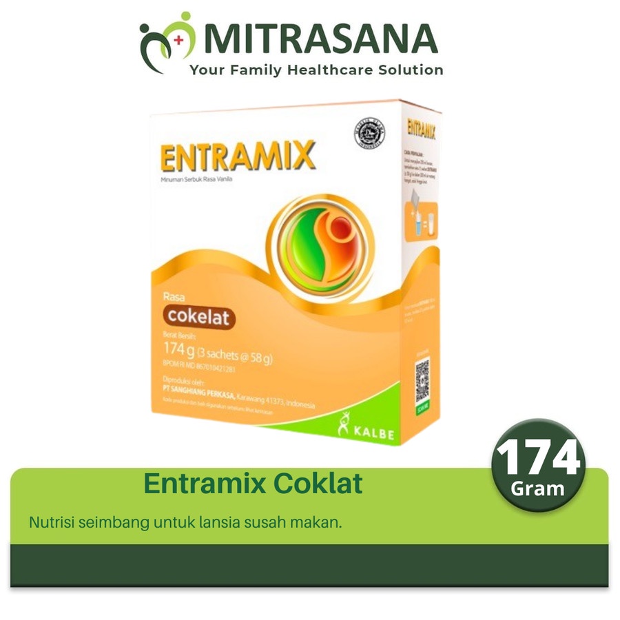 

Entramix Coklat 174 gram - Nutrisi Seimbang Khusus Dewasa