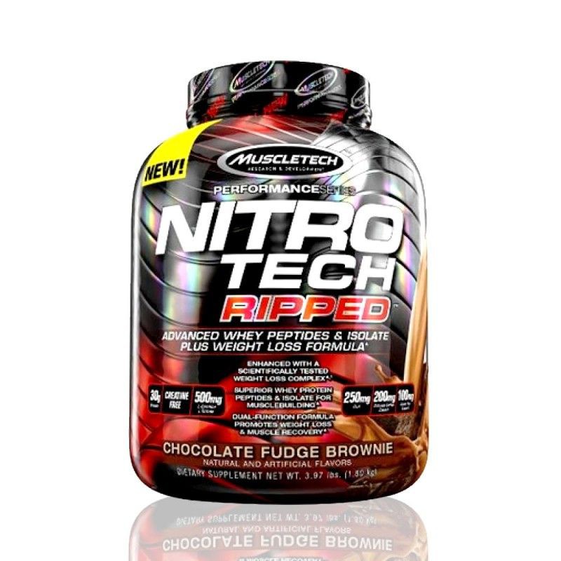 Nitrotech Ripped Muscletech 4 lbs Nitro tech 4lbs 4lb lb Whey Protein
