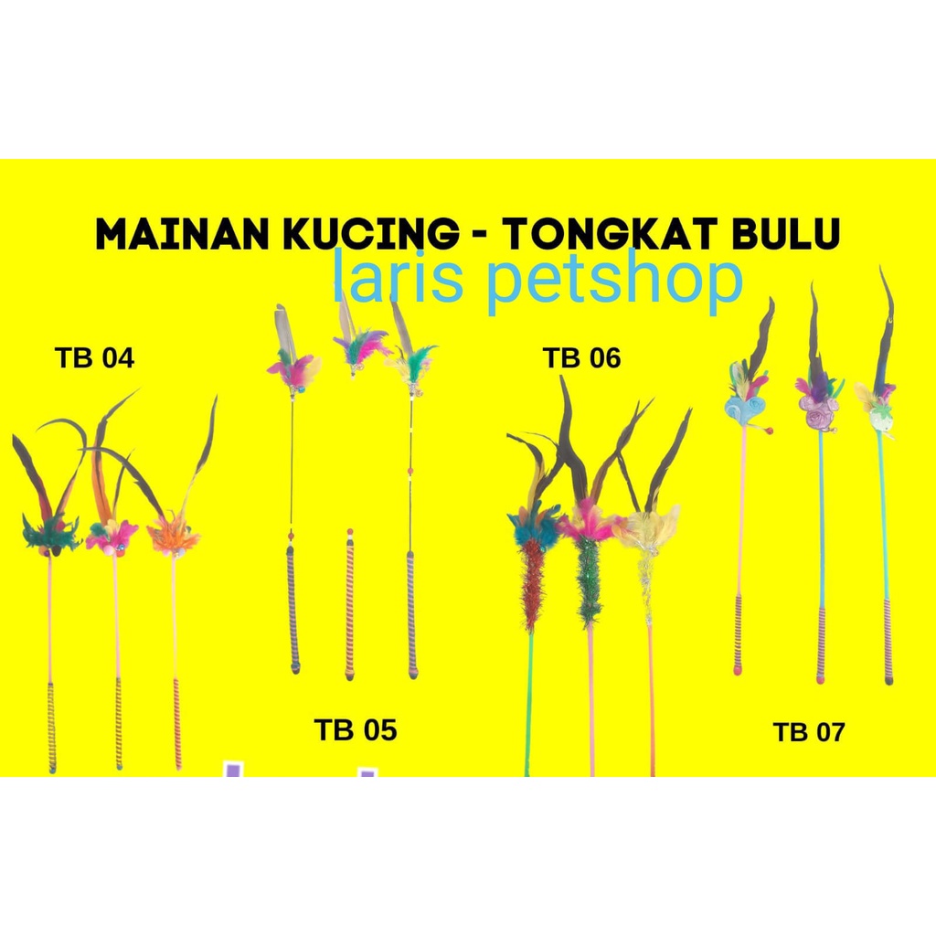 TONGKAT MAINAN KUCING  - Mainan Tongkat Bulu Kucing