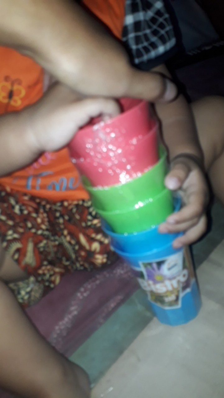 Eskan Pitcher Teko Set 2l Gelas Pelangi Plastik Bpa Free Aman Tidak Bau Plastik