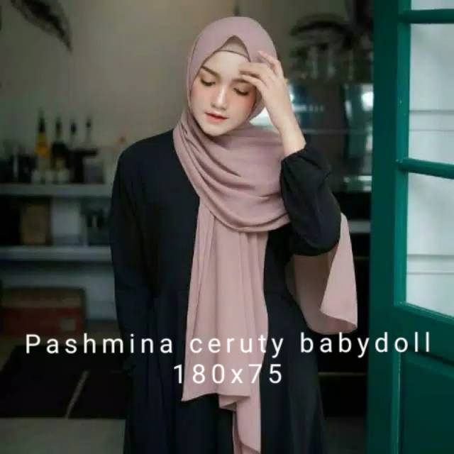 TERMURAH Pashmina CERUTY 75x180cm, ceruti babydoll