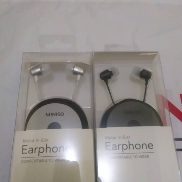 Earphone + case tasnya MINISO bass murah