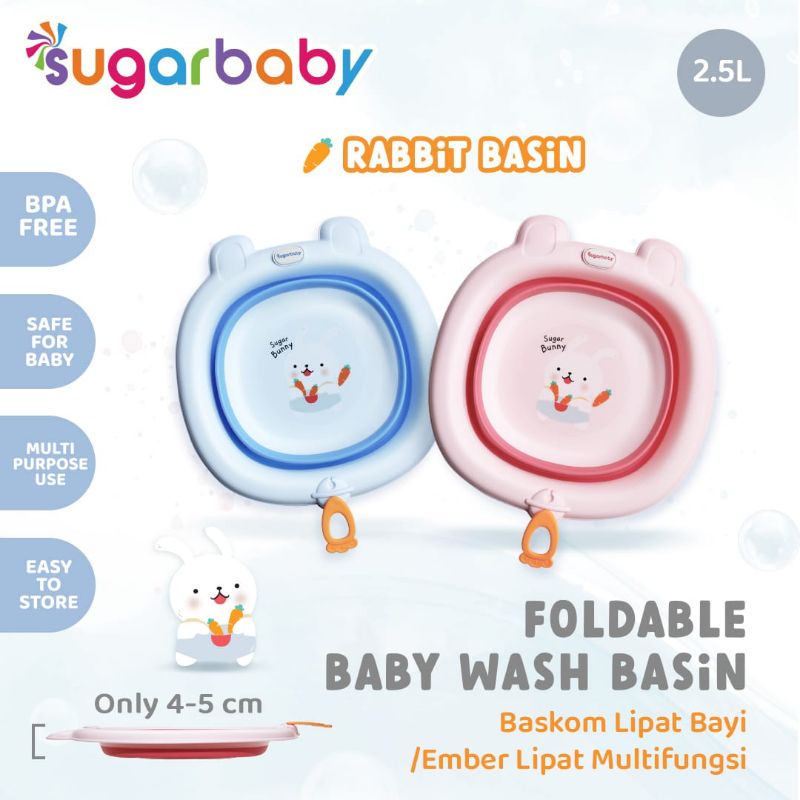 sugar baby foldable basin baskom lipat ember kecil multifungsi