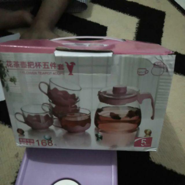 Free Bubble  Dan Kardus Teko Teh , Tea Pot 5in1