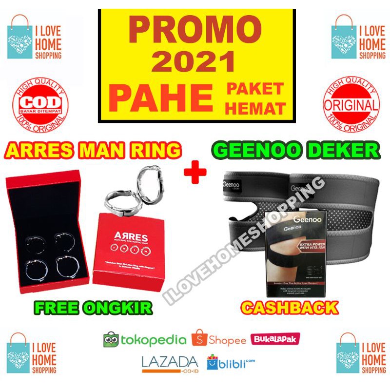 PROMO ARRES MAN RING DAN GEENOO BONUS GELANG KESEHATAN