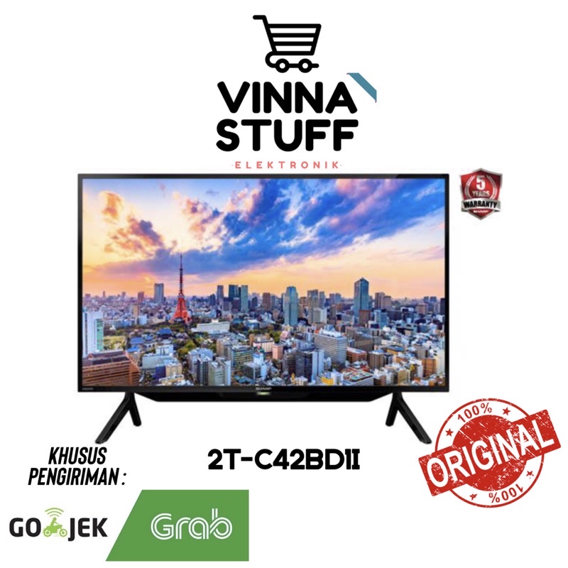 Televisi LED 42 Inch Sharp Aquos 2T-C42BD1i Digital TV DVB-T2