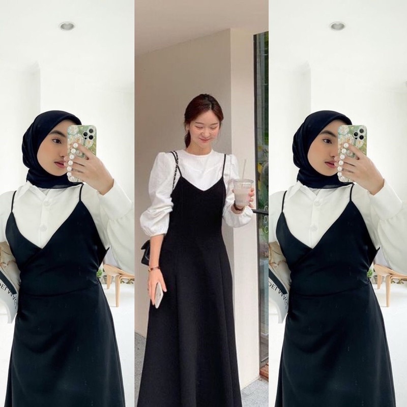 [STOK READY BANYAK] Long Dress Satin SIZE JUMBO LD 115 120/Dress Satin Jumbo Murah/Long Dress Satin 