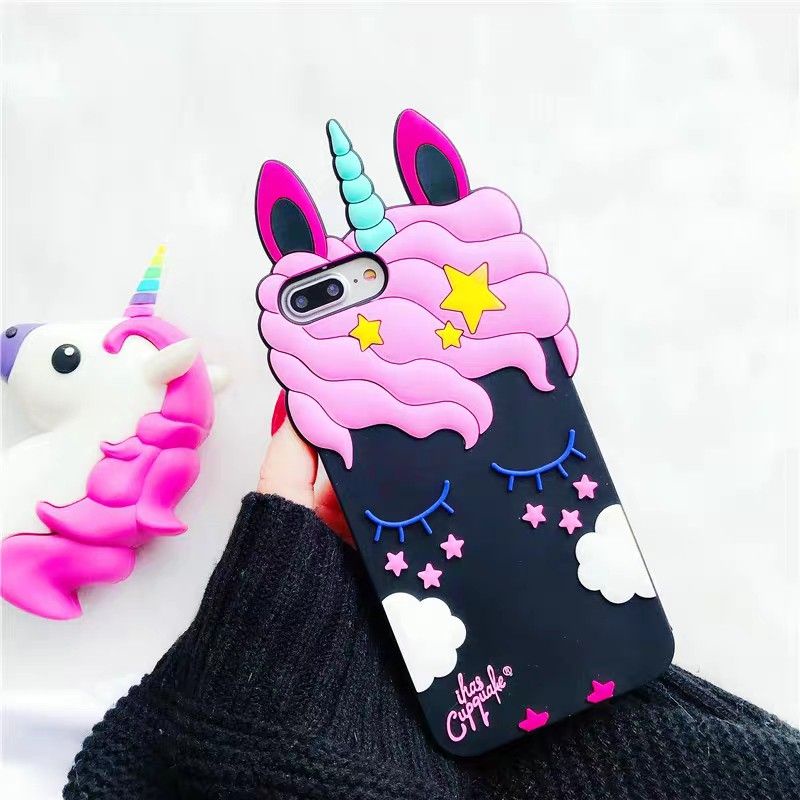 CASE 3D BLACK UNICORN / CASE 3D MURAH KEDIRI / CASE 3D SAMSUNG, OPPO, VIVO