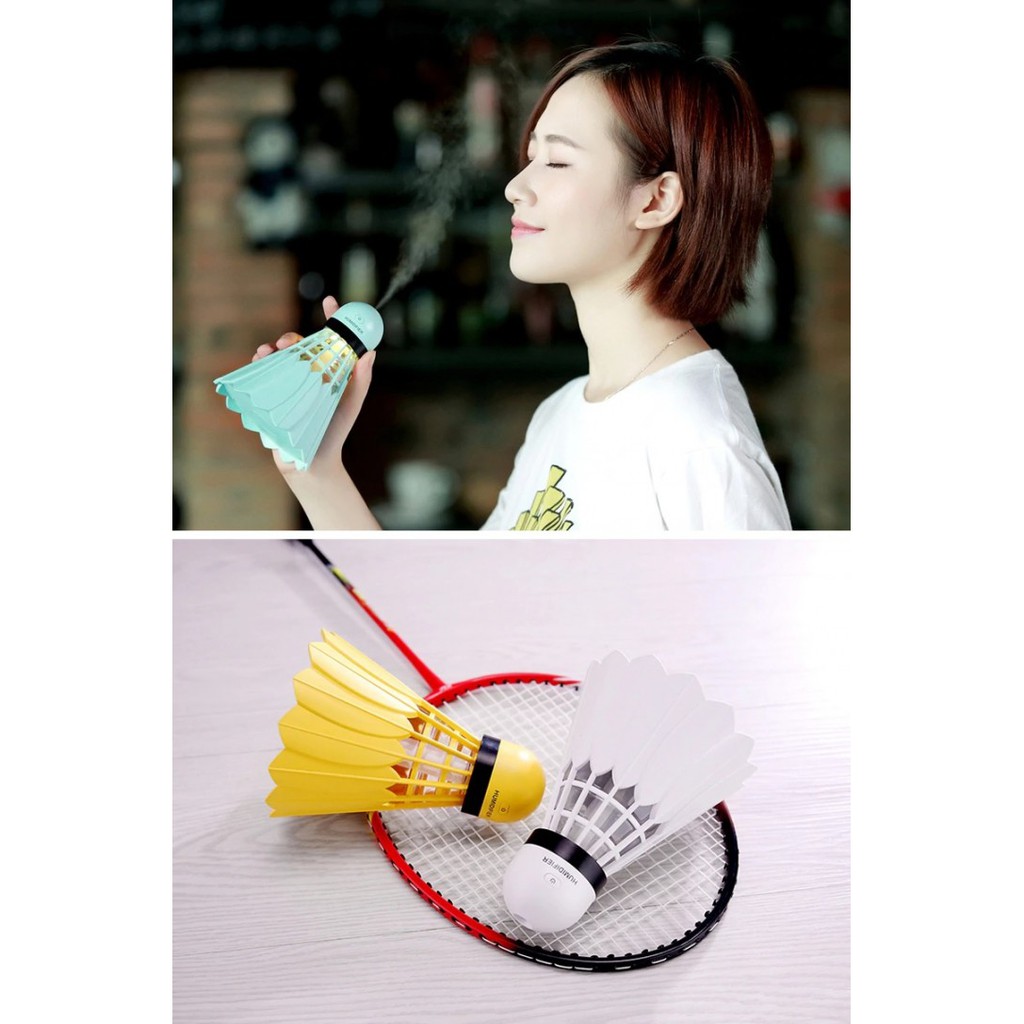 NANUM Creative Mini Badminton Aroma LED Light Humidifier 240ML