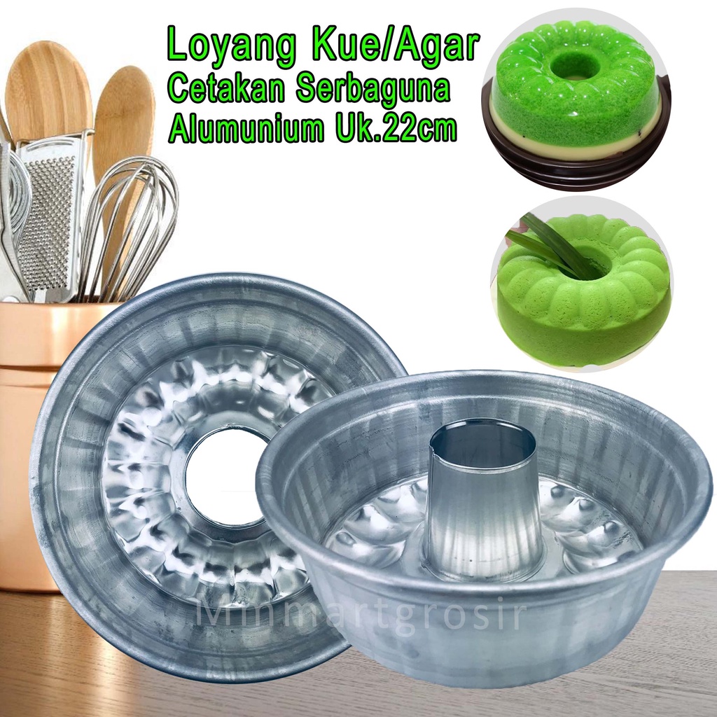 Loyang Kue / Cetakan Agar / Cetakan Serbaguna / Alumunium Uk.22cm