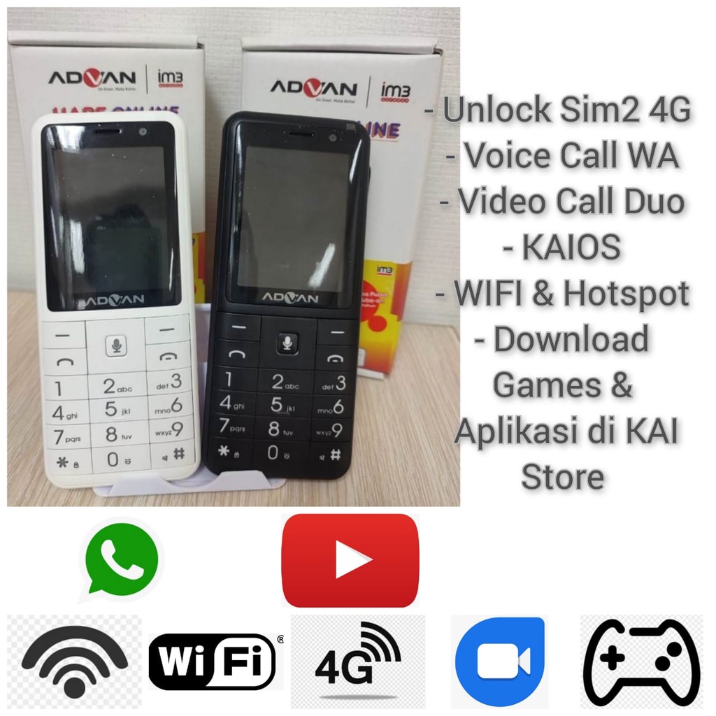 [Unlock SIM2] Advan Hape Online Voice Call/telpon WA whatsapp Youtube hotspot