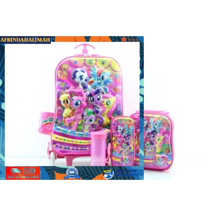 

[TERBARU] troli troley anak sekolah cewek perempuan set 4in1 7D