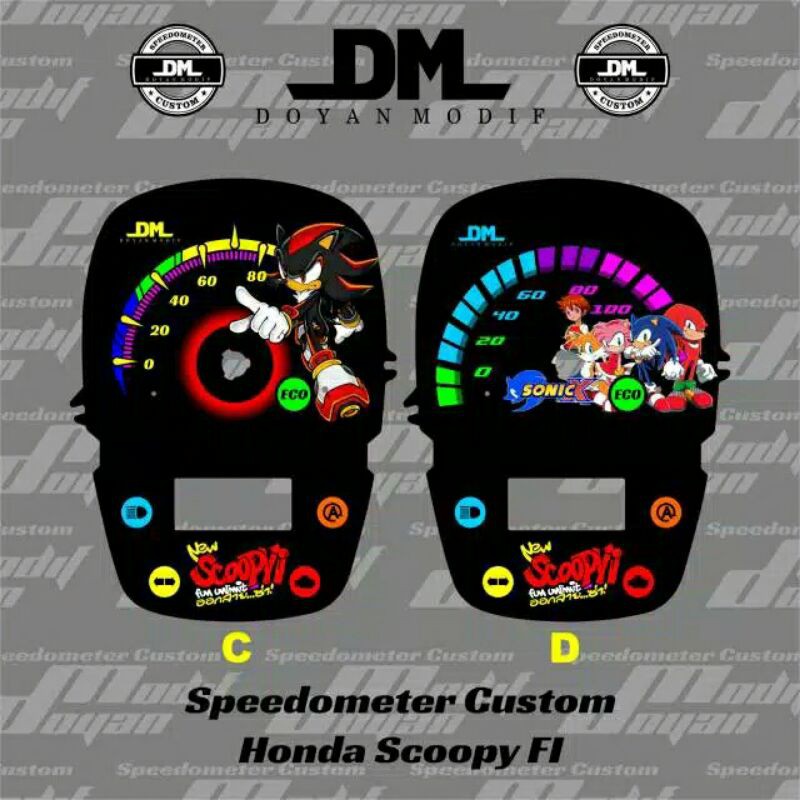speedometer custom honda scoopy