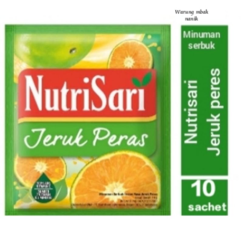 

Nutrisari jeruk peras 1renceng 10sachet