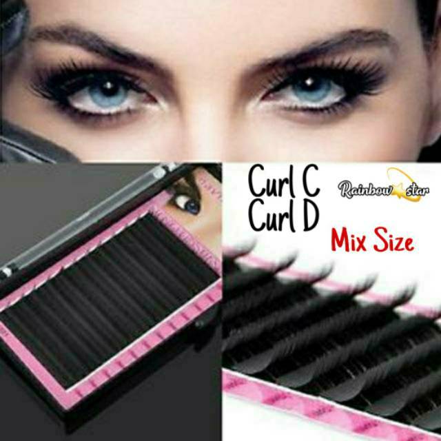 Navina Eyelash Extension / Bulu Mata Tanam Mix Size C / D