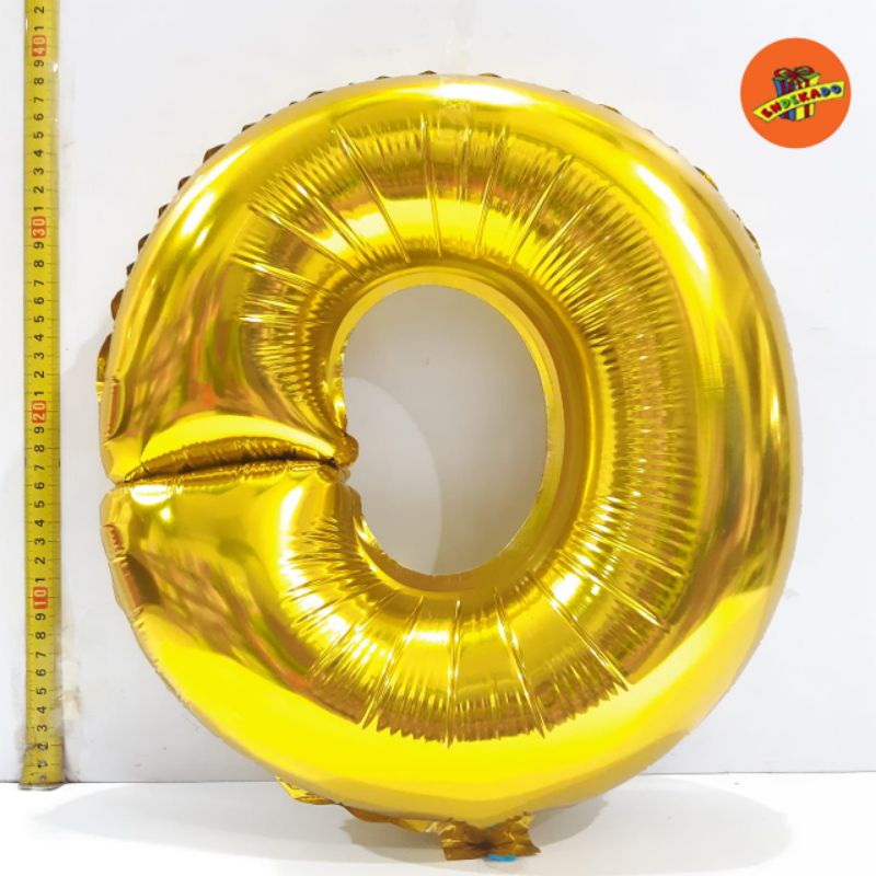 BALON FOIL HURUF/ANGKA GOLD - Balon Huruf dan Angka Warna Gold