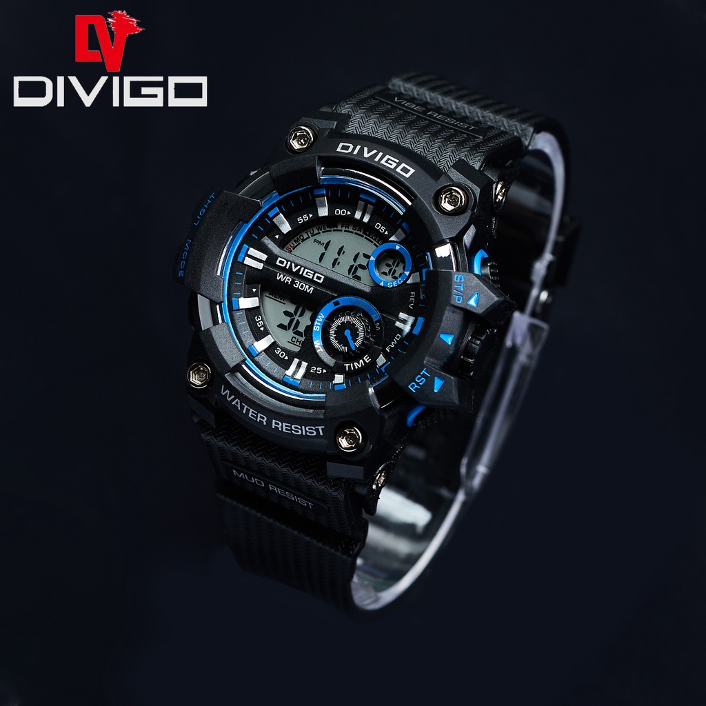 Jam Tangan Wanita Digital DIVIGO Warna DV-6817 Original Water Resistant