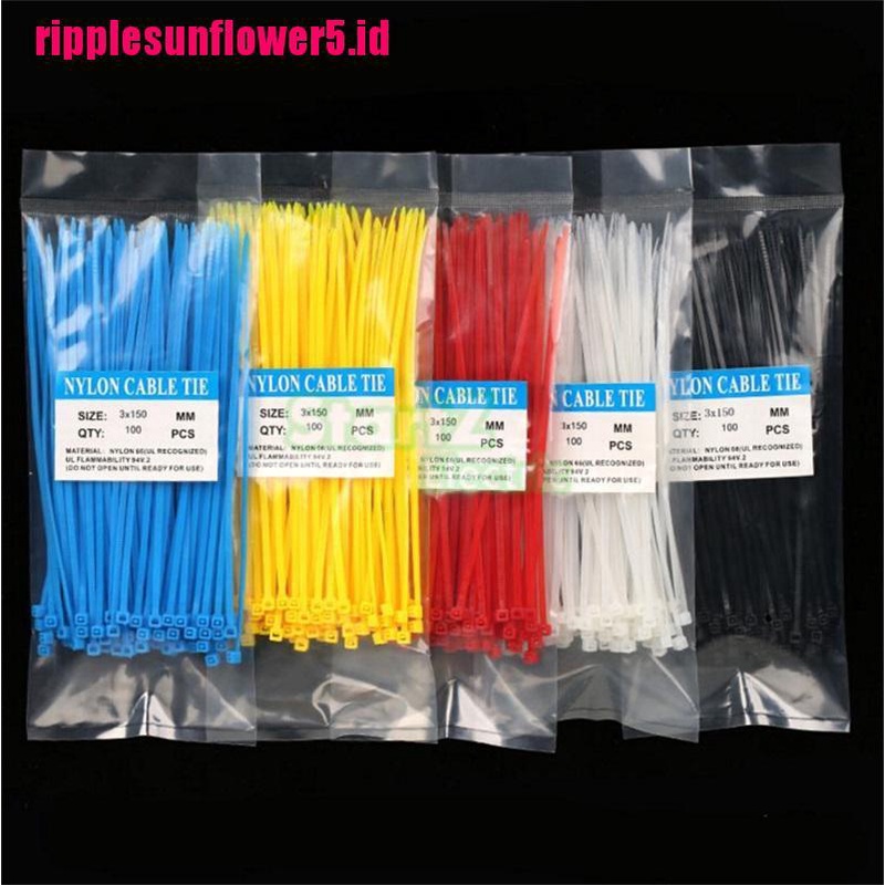 100pcs / Kantong Tali Pengikat Kabel Bahan Nilon Ukuran 3X150MM