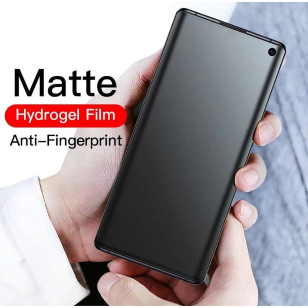 Hydrogel AA GLARE Matte Antigores S10 S10+ S10E S10[5G] S8 S8+ S9 S9+ S20 S20+ S21 S21+ S22 ULTRA S22+ Hidrogel Screen Guard Jelly Anti Gores Ngedoff-Doff-Dof A-Minyak-OIL Hydro Free-Bonus Scrapper Card Gelap Hitam Doff Depan Pendorong S22Ultra Plus E 5G