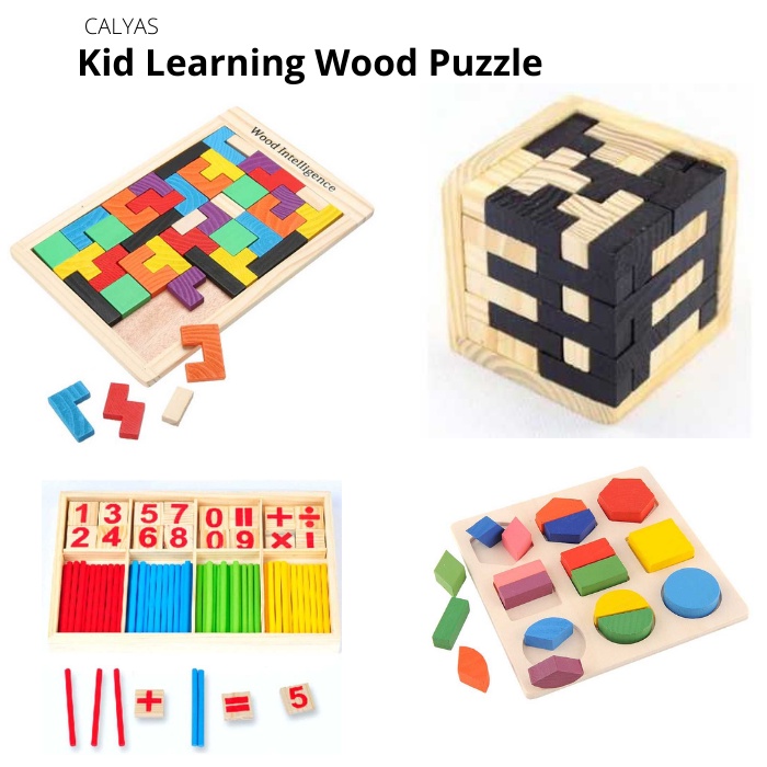 Mainan Edukatif Anak Puzzle 3D Art kayu Wood Puzzle Learning Toy