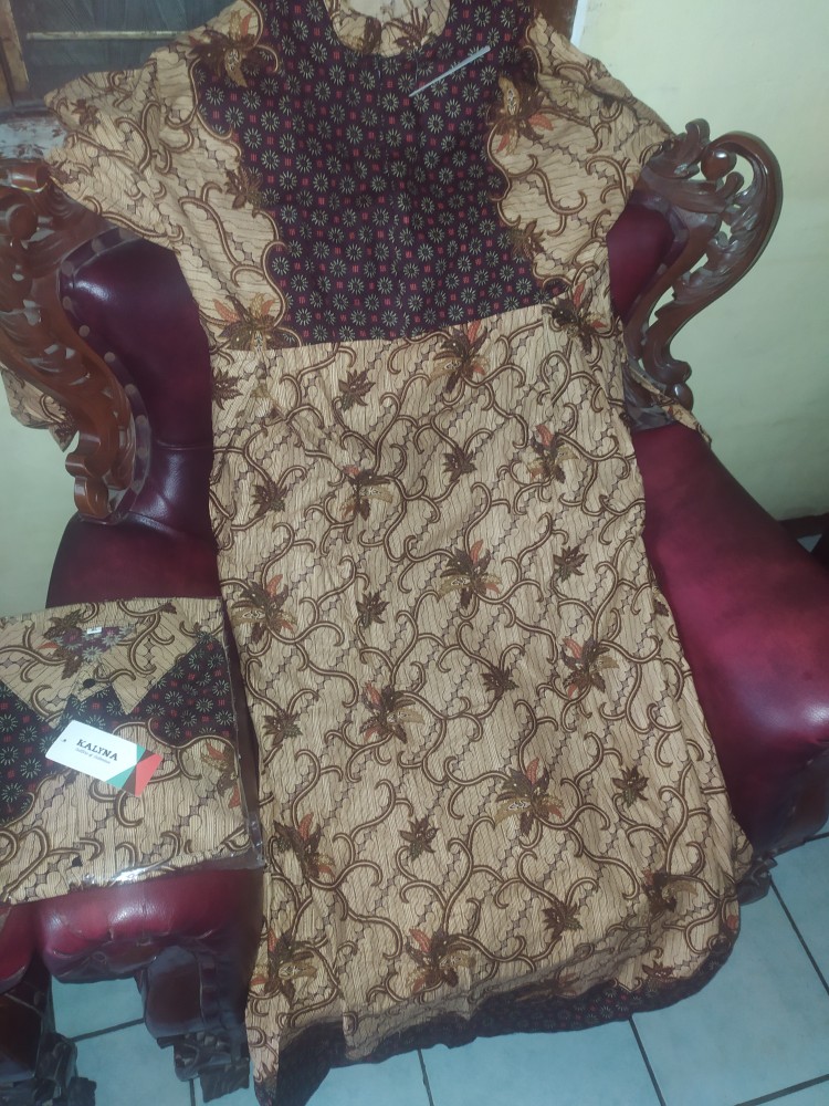 Baju Batik Couple Gamis Jumbo Murah Pasangan Modern Muslim  | Klyn - 015 Cg Kalinda