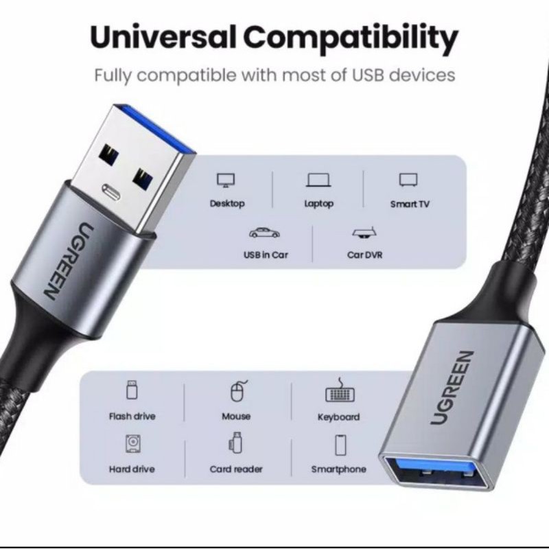 Ugreen Usb 3.0 Extension Male to Female - Ugreen Usb Extension 3.0 5GBps Fast Transfer