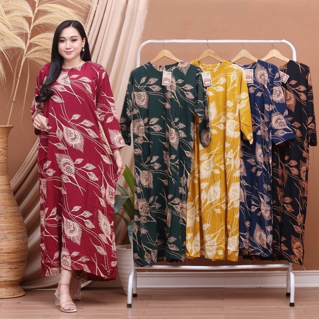 DASTER PANJANG BUSUI - DADA KANCING PANJANG SEMATA KAKI KEKINIAN ADEM MURAH LENGAN PANJANG-CBT - Merak