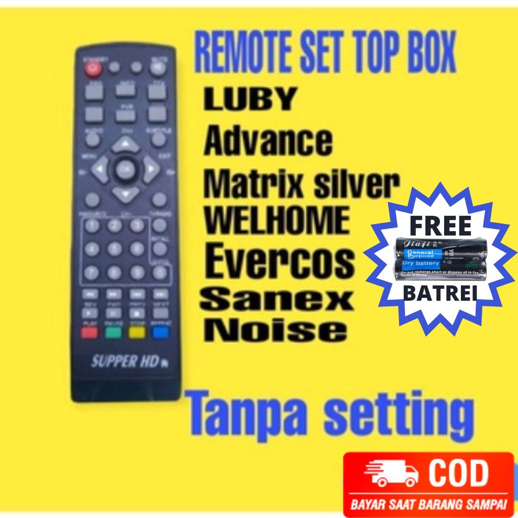REMOT STB DIGITAL T2 MATRIX SILVER LUBY EVERCROSS NOISE INFICO SANEX HINOMARU RUSIA U001, U002 EZ-BOX ORIGINAL