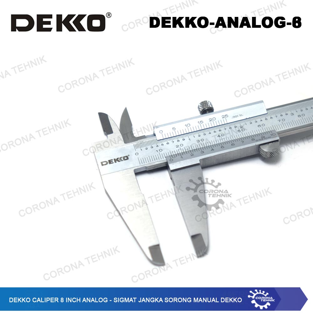 Sigmat Jangka Sorong Manual Dekko - Dekko Caliper 8 Inch Analog