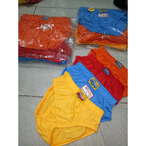 12 Pcs Celana Dalam Anak HT Man POLOS | CD HTman Anak Laki Laki | Sguna Lusinan