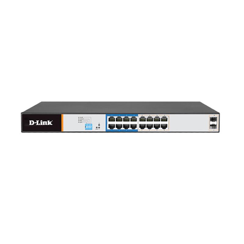 POE SWITCH HUB D-LINK DGS-F1018P-E 16 PORT
