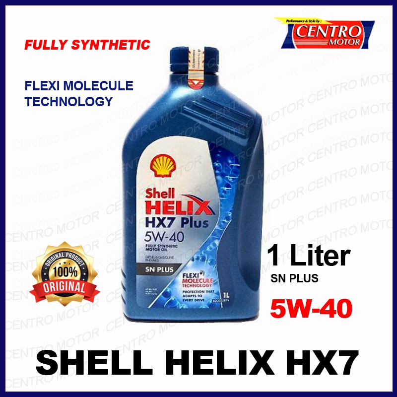 SHELL HELIX HX7 PLUS 5W40 1LITER Oli Mobil FULLY SYNTHETIC UNTUK Honda JAZZ,HRV,BRV,ERTIGA,INNOVA,EX