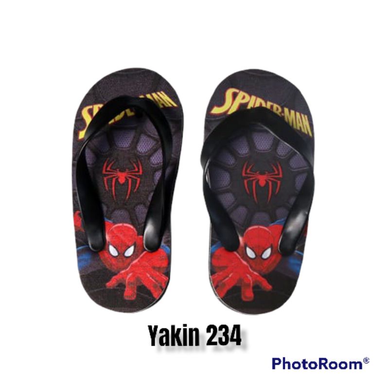 sandal jepit anak karakter spiderman U