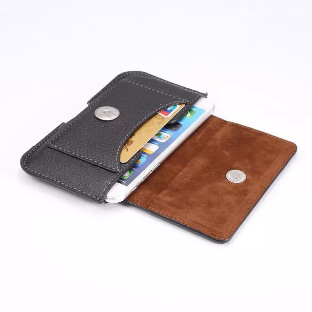 SARUNG HP Dompet Tas Pinggang Kulit Slim Slot Kartu Horisontal Ukuran 6 - 6,3 Inch
